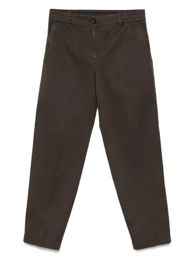 Seventy Elastic-waistband Trousers In Brown