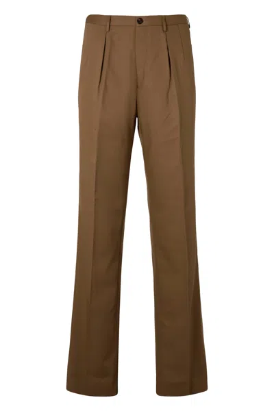 Slowear Pleated Cotton-blend Trousers