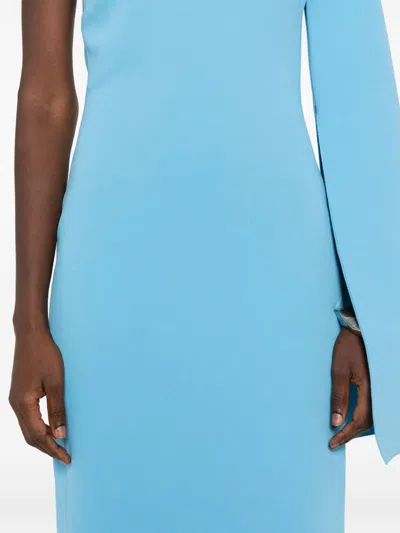 Solace London Alina One-shoulder Maxi Dress In Blue