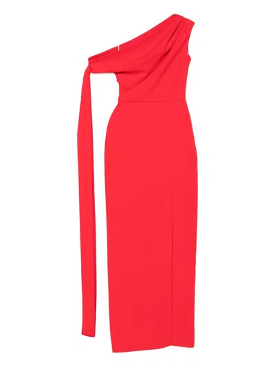 Solace London Irina Midi Dress In Red