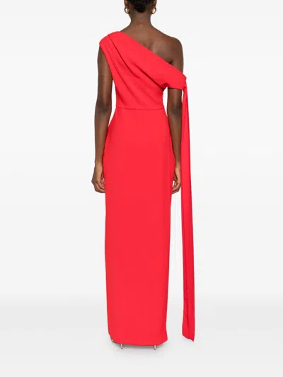Solace London Irina Midi Dress In Red