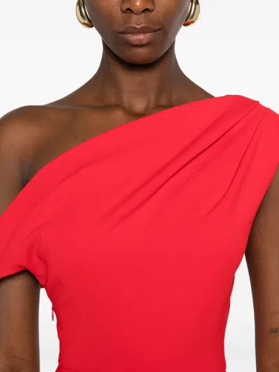 Solace London Irina Midi Dress In Red