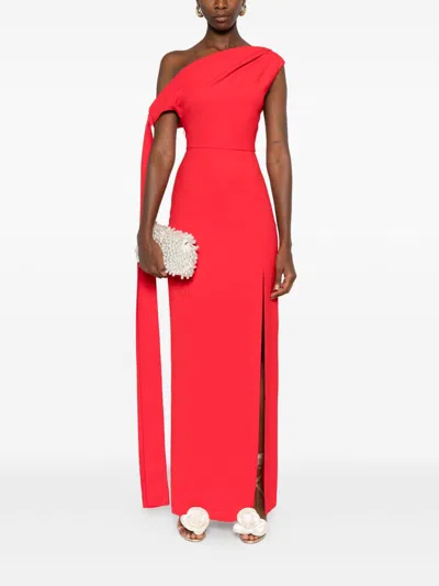 Solace London Irina Midi Dress In Red