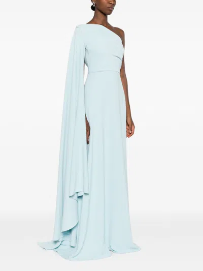 Solace London Yazmin Midi Dress In Blue