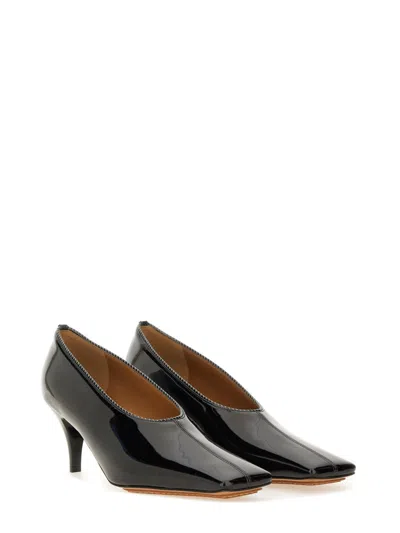 Stella Mccartney Square Toe Shoe In Black