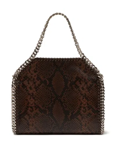 Stella Mccartney Falabella Fold-over Snakeskin-effect Tote Bag