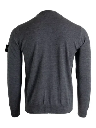 Stone Island 5100071 Crew-neck Sweater With Logo Patch