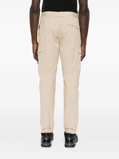 Stone Island Beige Straight Leg Trousers In Neutral