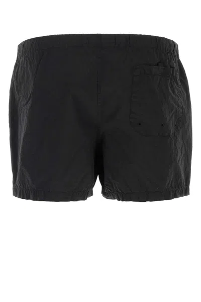 Stone Island Black Nylon Swimming Shorts In Black