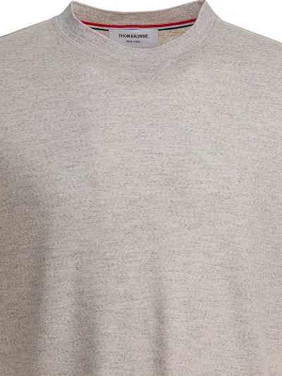 Thom Browne Striped Sleeve Wool Crew Neck T-shirt In Multi