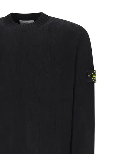 Stone Island Lightweight Wool Crew Neck Sweater With Raglan Sleeves Clothing