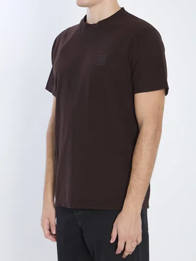 Stone Island Ghost Piece Cotton T-shirt In Brown