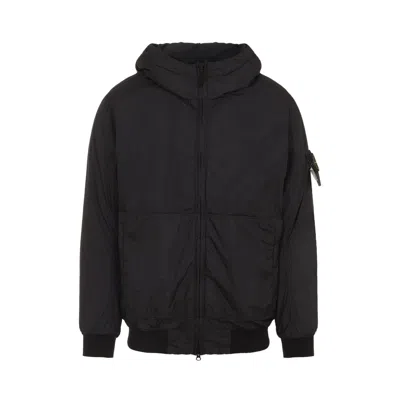 Stone Island Padded Jacket With Drip-proof And Wind-resistant In Black