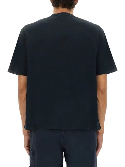 Stone Island Organic Cotton T-shirt In Blue