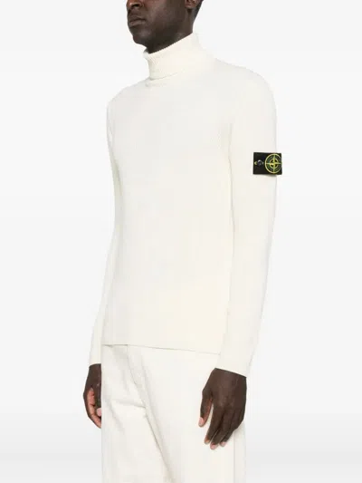 Stone Island Ribbed Wool Turtleneck Pullover