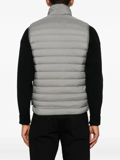 Stone Island Grey Quilted Zip-up Vest