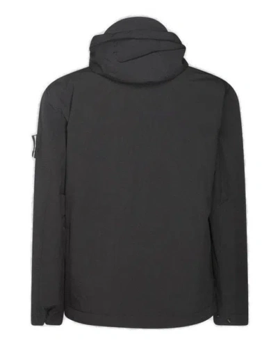 Stone Island Soft Shell Padded Jacket With Waterproof And Windproof Membrane In Black