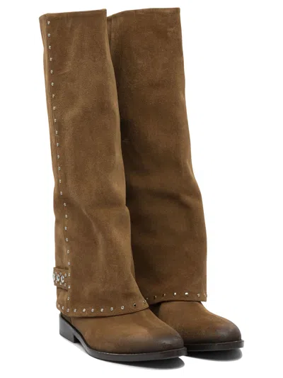 Strategia Brown Rubber Boots In Brown