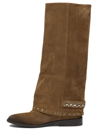 Strategia Brown Rubber Boots In Brown