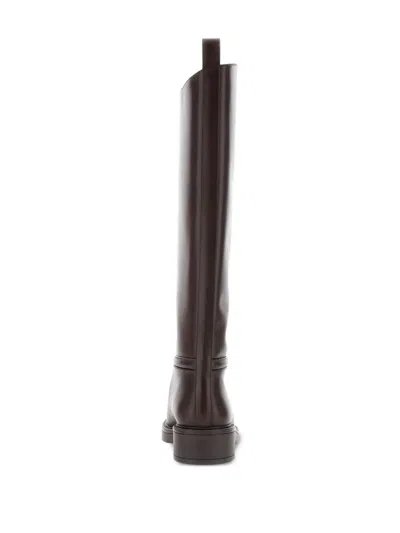 Stuart Weitzman Knee-high Block Heel Riding Boots In Brown