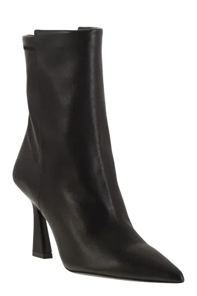 Stuart Weitzman 50mm Vinnie Leather Ankle Boots In Black