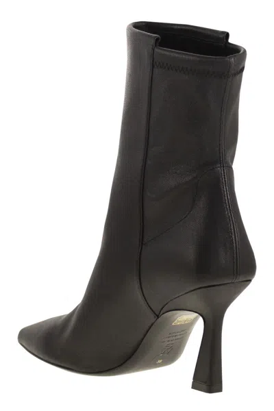 Stuart Weitzman 50mm Vinnie Leather Ankle Boots In Black