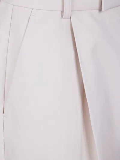 Studio Nicholson Pleated Front Trousers With Belt Loops In White