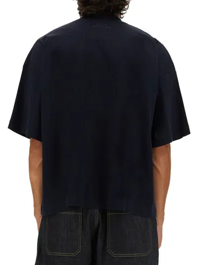 Studio Nicholson Crew Neck Oversized Fit Short Sleeves T-shirt In Black