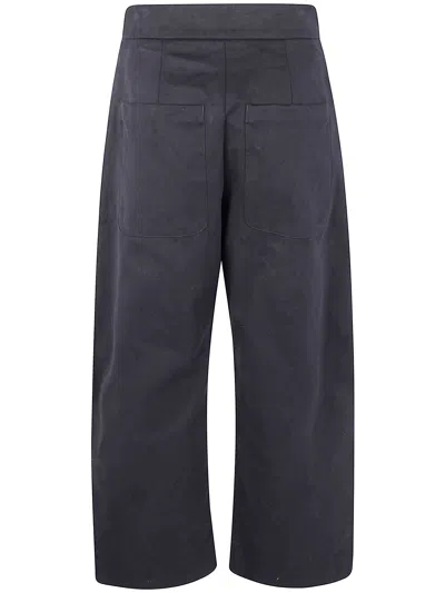 Studio Nicholson Brinson Button-front Patch-pocket Trousers In Blue