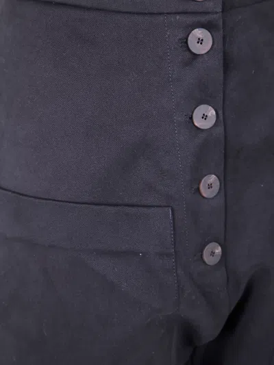 Studio Nicholson Brinson Button-front Patch-pocket Trousers In Blue