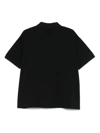 Stussy Classic Pique Polo Shirt In Black