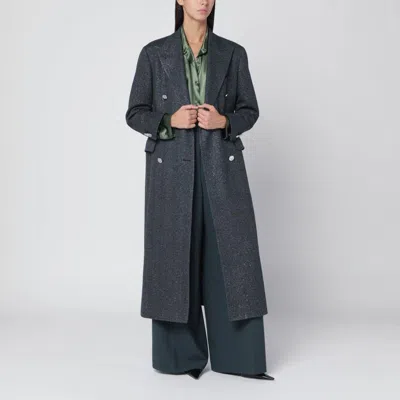 Tagliatore Black Houndstooth Double-breasted Coat