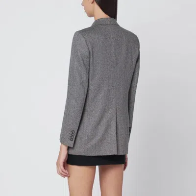 Tagliatore Single Breasted Wool Blazer In Gray