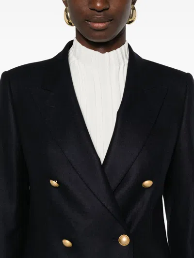 Tagliatore Wool Double-breasted Jacket In Black
