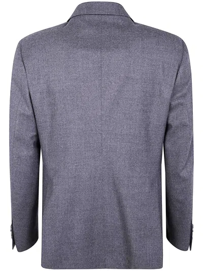 Tagliatore Double-breasted Wool Suit In Blue