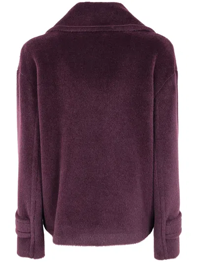 Tagliatore Double Breasted Sheila Coat Pockets In Purple