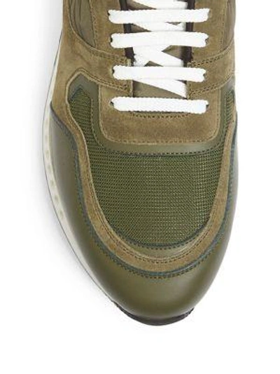 Shop Givenchy Colorblocked Active Running Sneakers In Khaki Yellow