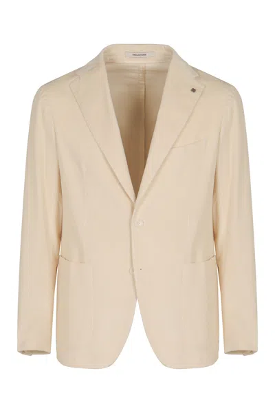 Tagliatore Two-button Textured-effect Suit In Neutral