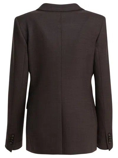 Tagliatore Tailored Jacket With Flap Pockets And Notch Lapel In Burgundy