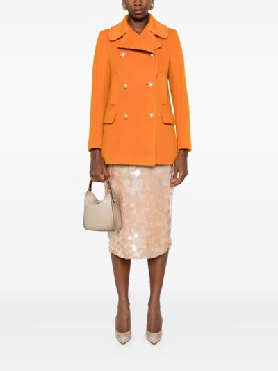 Tagliatore Double-breasted Wool-mohair Blend Coat With Flap Pockets