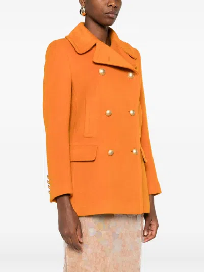 Tagliatore Double-breasted Wool-mohair Blend Coat With Flap Pockets