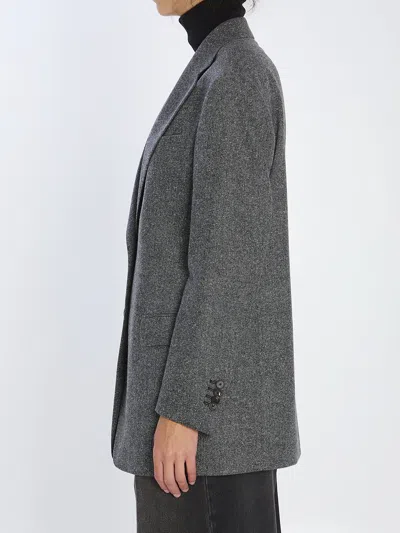 Tagliatore Wool Tweed Jacket In Gray