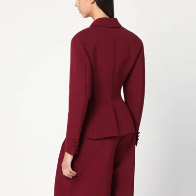 The Andamane Tailored Jacket With Double-breasted Design And Lapels In Red