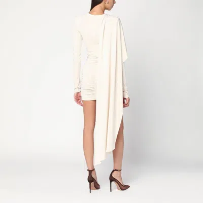 The Andamane Xenia Draped Sleeve Asymmetric Mini Dress