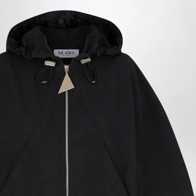 Attico Bomber Jacket With Hood And Drawstring Hem