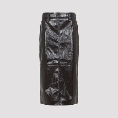 The Frankie Shop Crackled Pencil Skirt Textured Surface In Black