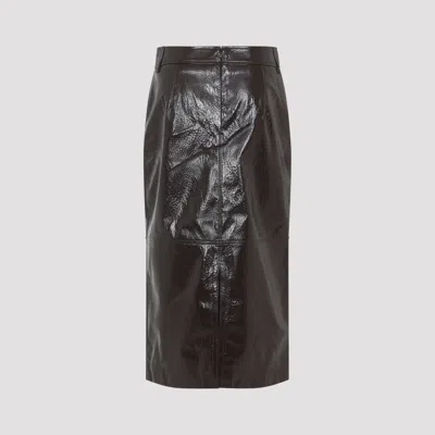 The Frankie Shop Crackled Pencil Skirt Textured Surface In Black
