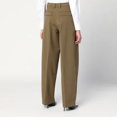The Latest Thelatest Taupe Wool Blend Trousers