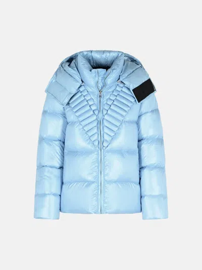 Raxxy Removable Hooded Down Jacket In Polyamide Sugar Paper In Blue