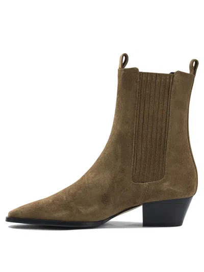 Aeyde Agate Ankle Boots Brown In Brown